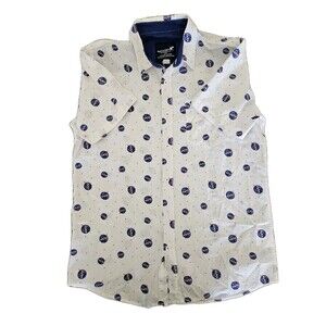 Buzz Aldrin NASA Red White & Blue AOP Shirt Sleeve Shirt Size Large